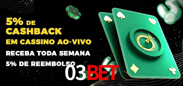 Promoções do cassino ao Vivo 03bet